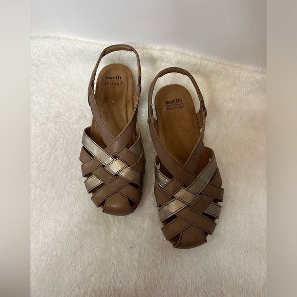 Earth Brown Tan Sandals with Classic Woven Design 🤎🤎 - Picture 4 of 8